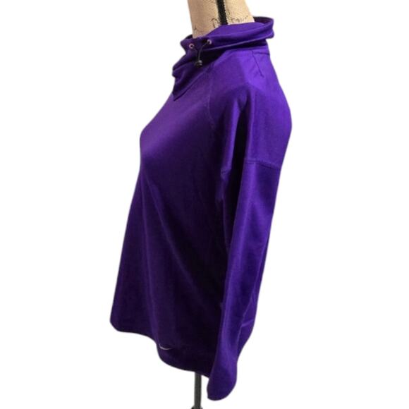 Nike Mock Turtleneck Purple Long Sleeve Dri Fit Active Jacket Top Size Small - Picture 3 of 5